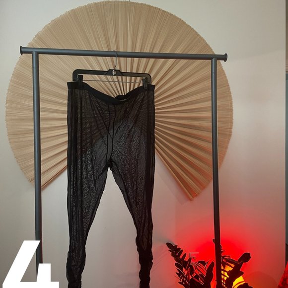 Plus Size 3X Sheer Black Tights with ruching at ankles - Picture 1 of 3